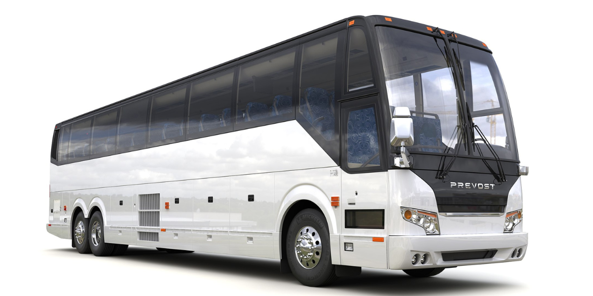 White motorcoach bus