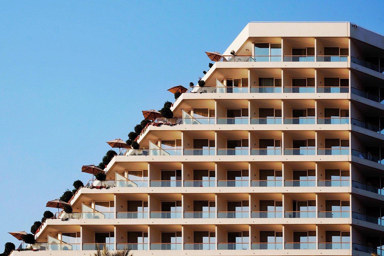 hotel, architecture, sea